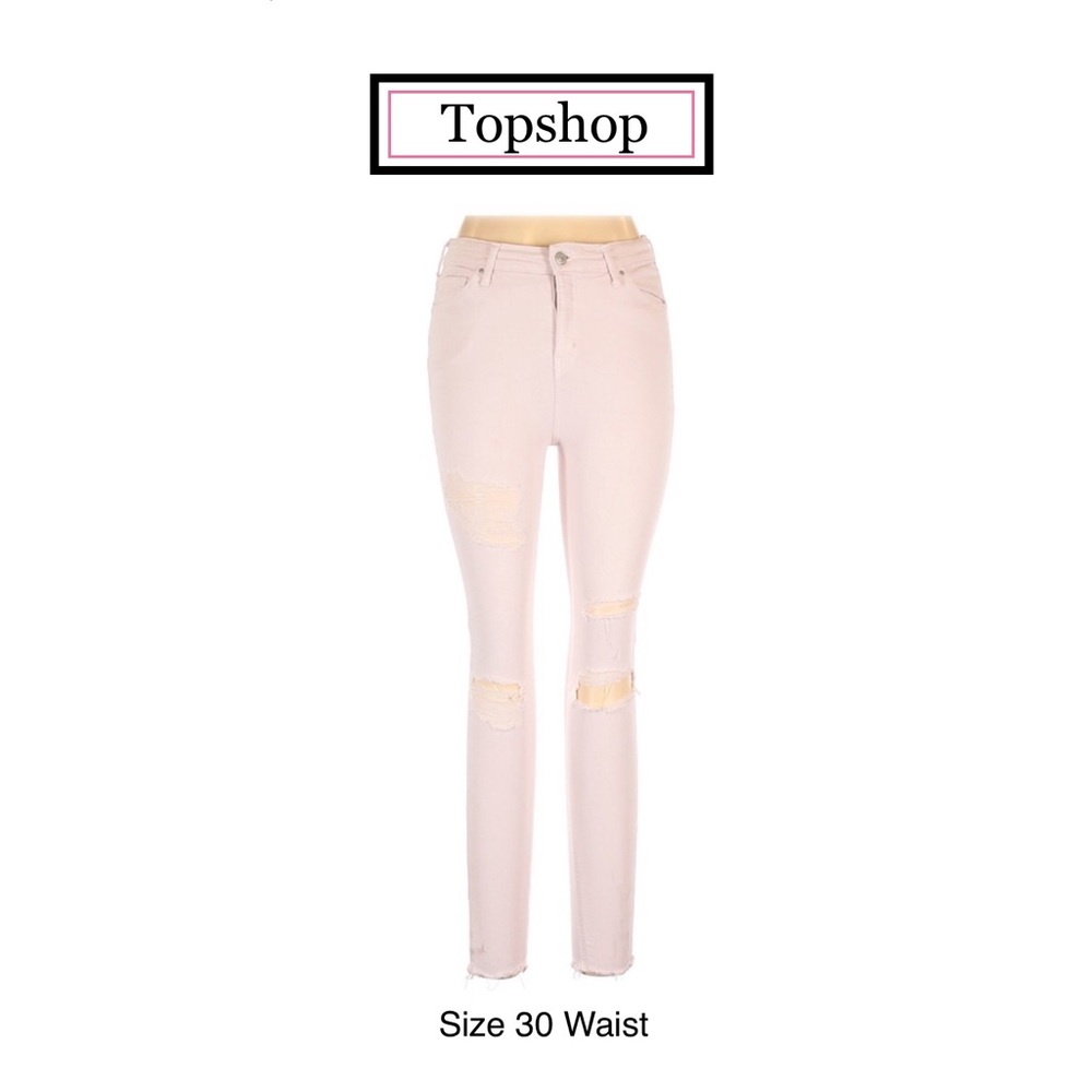 Pink High Waist Jeans 30”